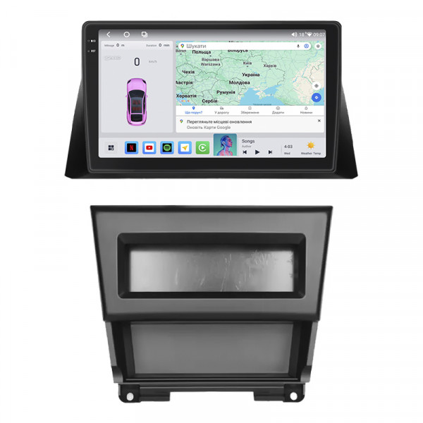 Штатная магнитола Lesko для Honda Accord VIII Рестайлинг 2011-2015 экран 10" 4/64 QLED CarPlay 4G Wi-Fi GPS 360 Prime