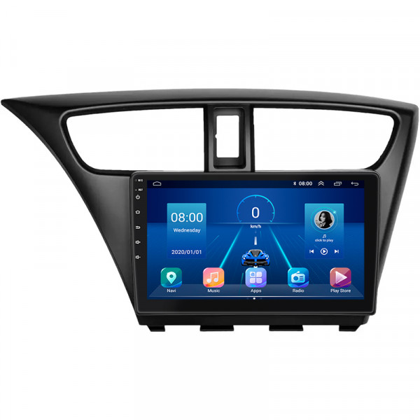 Штатная магнитола Lesko для Honda Civic IX Рестайлинг 2013-2017 экран 9" 6/128Gb 4G Wi-Fi GPS Top