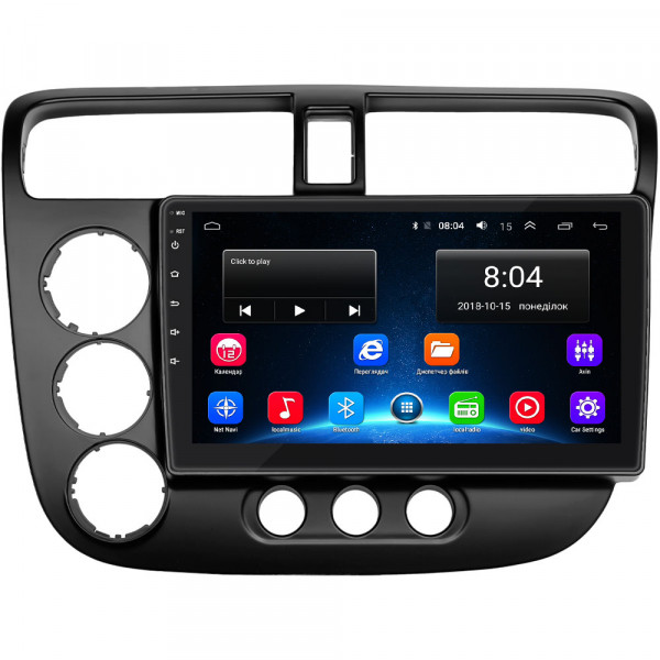 Штатная магнитола Lesko для Honda Civic VII Рестайлинг 2003-2006 экран 9" 2/32Gb Wi-Fi GPS Base