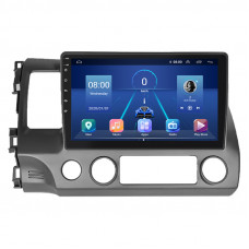 Штатная магнитола Lesko для Honda Civic VIII Рестайлинг 2008-2012 экран 10" 4/32Gb 4G Wi-Fi GPS Top