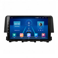 Штатная магнитола Lesko для Honda Civic X 2015-2021 экран 9" 6/128Gb 4G Wi-Fi GPS Top