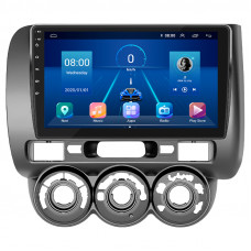 Штатная магнитола Lesko для Honda Fit I Manual AC 2001-2008 экран 9" 6/128Gb 4G Wi-Fi GPS Top