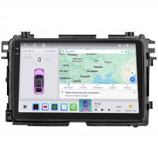 Штатная магнитола Lesko для Honda HR-V II Рестайлинг 2018-н.в. экран 9" 4/64 QLED CarPlay 4G Wi-Fi GPS 360 Prime