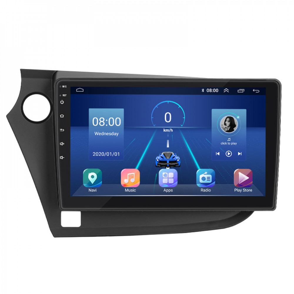 Штатная магнитола Lesko для Honda Insight II 2009-2011 экран 9" 2/32Gb 4G Wi-Fi GPS Top