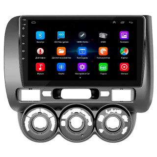 Штатная магнитола Lesko для Honda Jazz I Рестайлинг Manual AC 2005-2008 экран 9" 2/32Gb Wi-Fi GPS Base