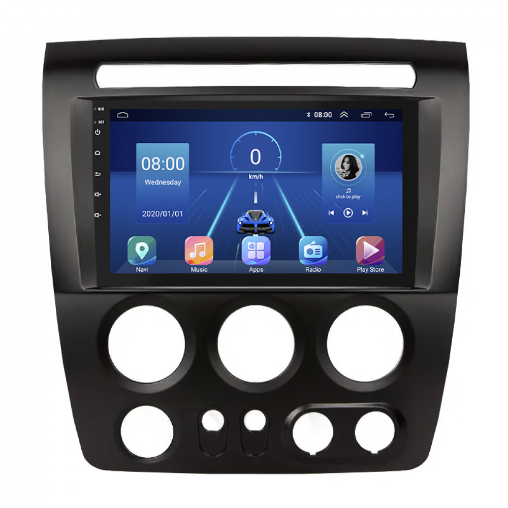 Штатная магнитола Lesko для Hummer H3  2005-2010 экран 9" 4/64Gb 4G Wi-Fi GPS Top