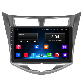 Штатная магнитола Lesko для Hyundai Accent IV 2010-2017 экран 10" 2/32Gb Wi-Fi GPS Base