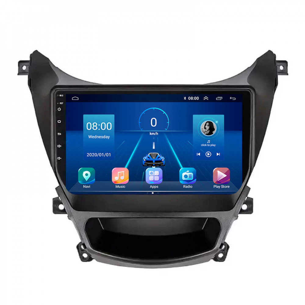 Штатная магнитола Lesko для Hyundai Avante V ver 2 2010-2015 экран 9" 4/64Gb 4G Wi-Fi GPS Top