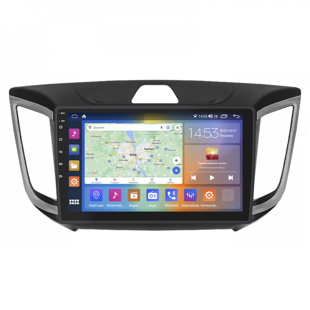 Штатная магнитола Lesko для Hyundai Creta I 2016-2020 экран 10" 4/64Gb CarPlay 4G Wi-Fi GPS Prime