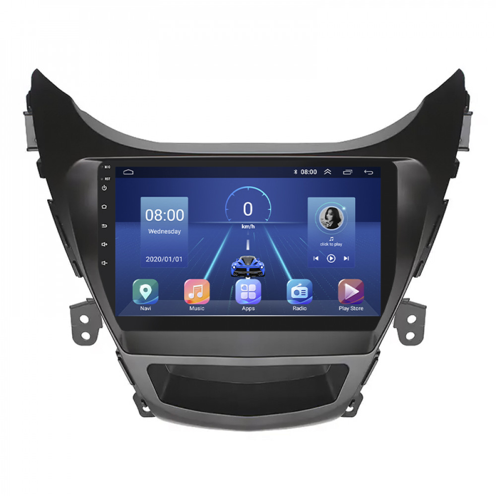 Штатная магнитола Lesko для Hyundai Elantra V (MD) 2010-2014 экран 9" 4/64Gb 4G Wi-Fi GPS Top