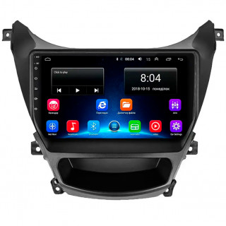 Штатная магнитола Lesko для Hyundai Elantra V (MD) Рестайлинг ver 2 2013-2016 экран 9" 2/32Gb Wi-Fi GPS Base
