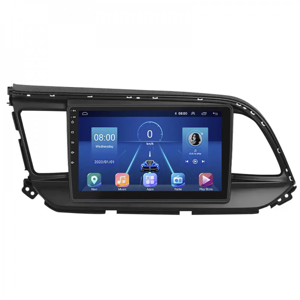 Штатная магнитола Lesko для Hyundai Elantra VI (AD) Рестайлинг ver 2 2018-2020 экран 9" 4/64Gb 4G Wi-Fi GPS Top