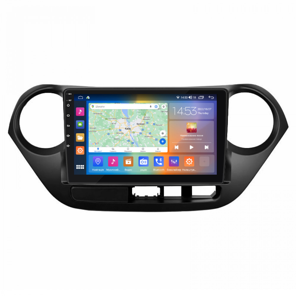 Штатная магнитола Lesko для Hyundai i10 II 2013-2016 экран 9" 2/32Gb CarPlay 4G Wi-Fi GPS Prime