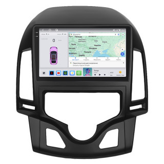 Штатная магнитола Lesko для Hyundai i30 I Рестайлинг 2010-2012 экран 9" 4/64 QLED CarPlay 4G Wi-Fi GPS 360 Prime