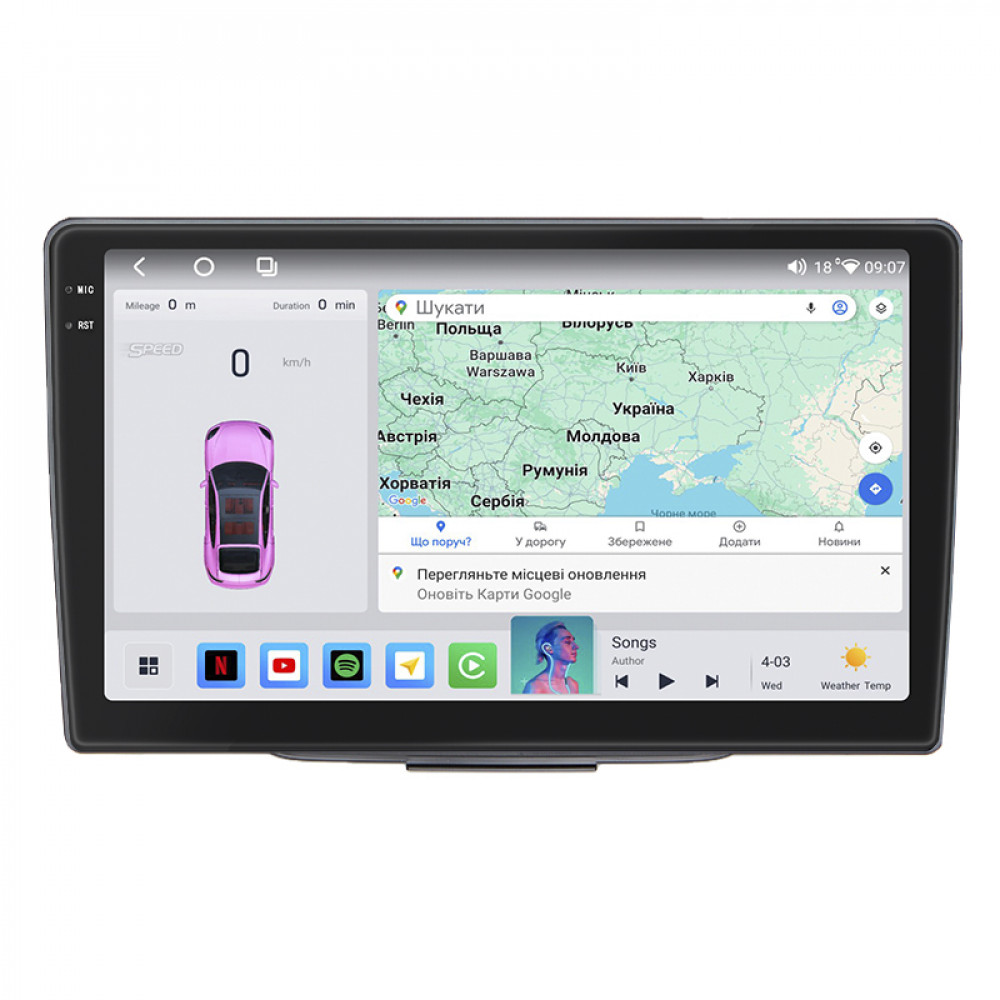 Штатная магнитола Lesko для Hyundai i30 II 2011-2015 экран 9" 4/64 QLED CarPlay 4G Wi-Fi GPS 360 Prime