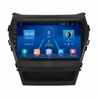 Штатная магнитола Lesko для Hyundai Santa Fe III 2012-2016 экран 9" 6/128Gb 4G Wi-Fi GPS Top