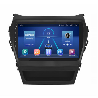 Штатная магнитола Lesko для Hyundai Santa Fe III Рестайлинг 2015-2018 экран 9" 2/32Gb 4G Wi-Fi GPS Top