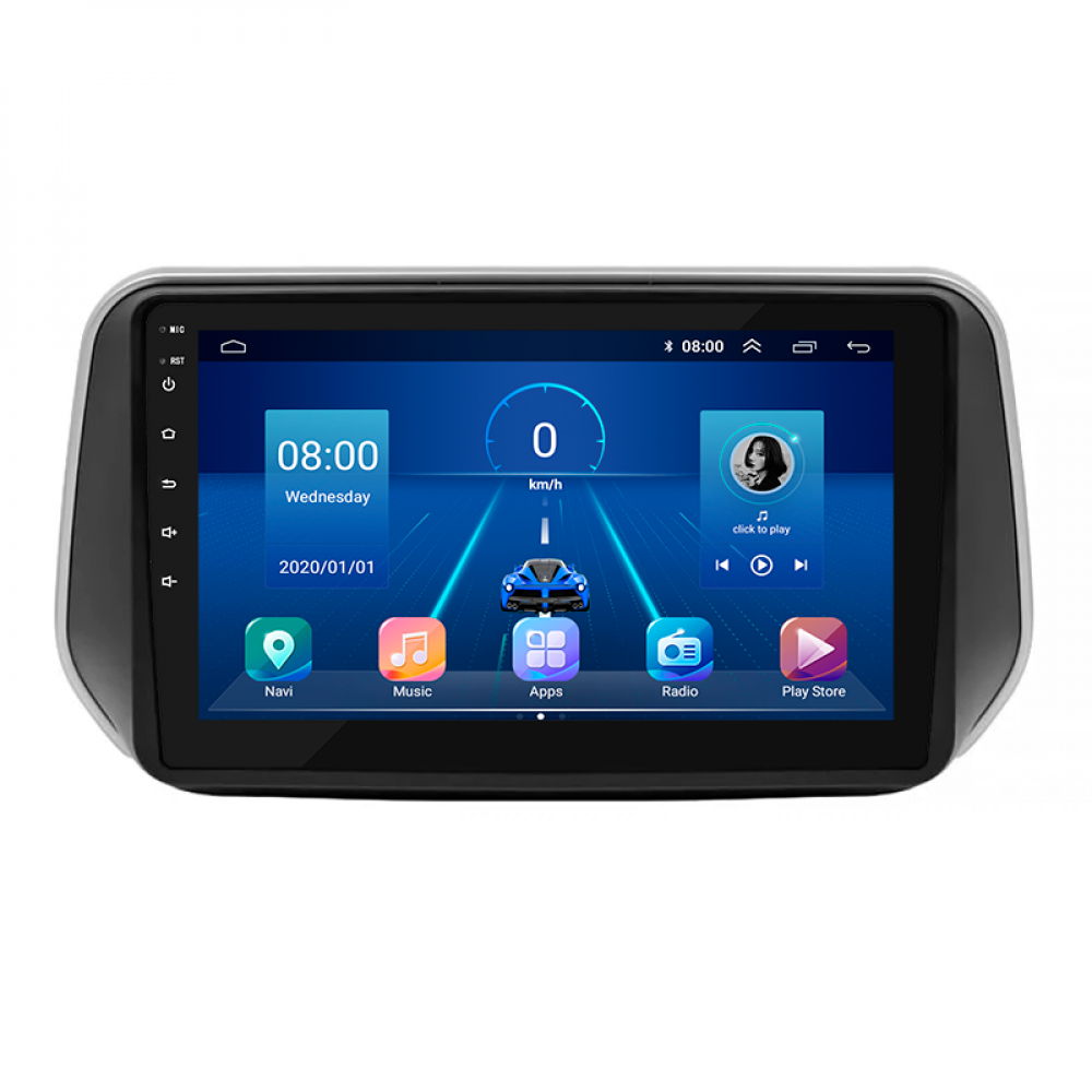 Штатная магнитола Lesko для Hyundai Santa Fe IV 2018-2021 экран 10" 2/32Gb 4G Wi-Fi GPS Top