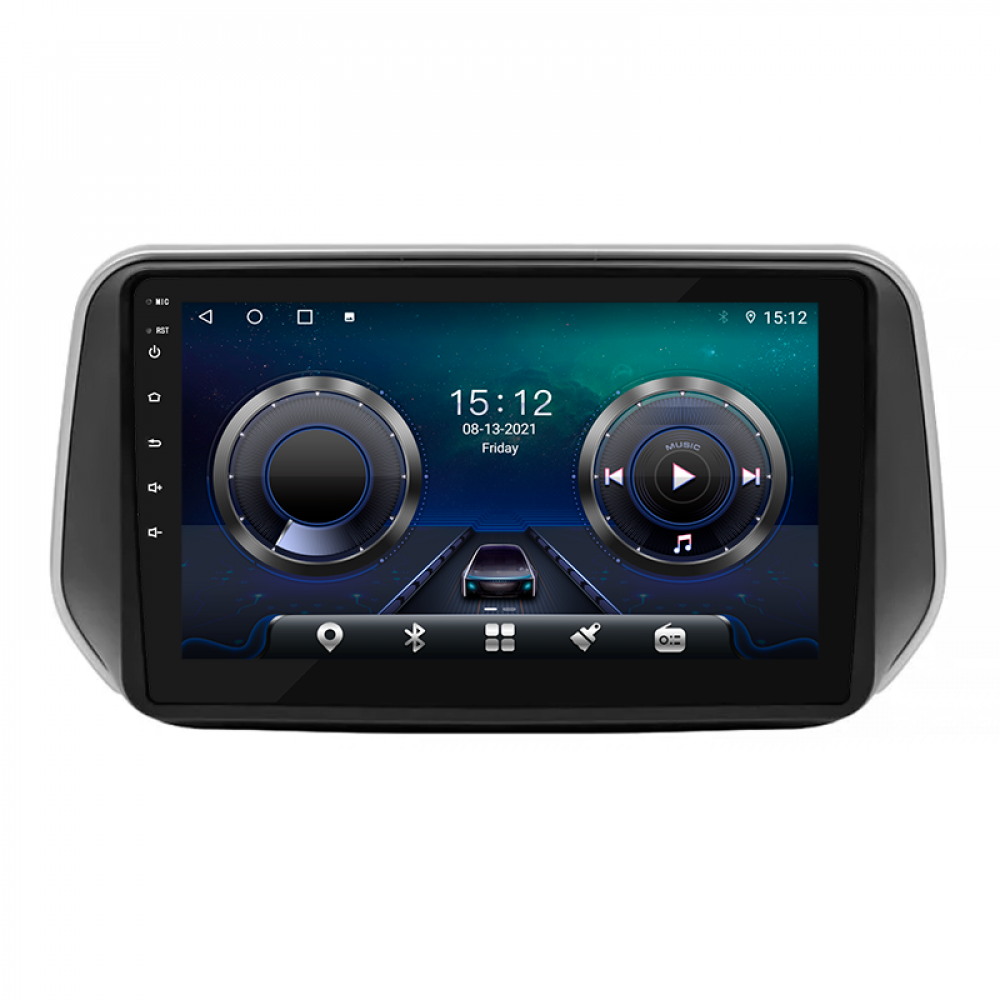 Штатная магнитола Lesko для Hyundai Santa Fe IV 2018-2021 экран 10" 4/64Gb 4G Wi-Fi GPS Top