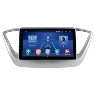 Штатная магнитола Lesko для Hyundai Solaris II 2017-2020 экран 9" 4/64Gb 4G Wi-Fi GPS Top