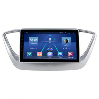 Штатная магнитола Lesko для Hyundai Solaris II 2017-2020 экран 9" 6/128Gb 4G Wi-Fi GPS Top