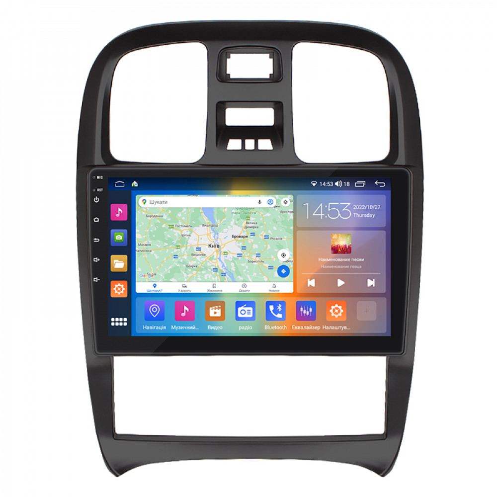 Штатная магнитола Lesko для Hyundai Sonata IV (EF) Рестайлинг 2001-2012 экран 9" 4/64Gb CarPlay 4G Wi-Fi GPS Prime