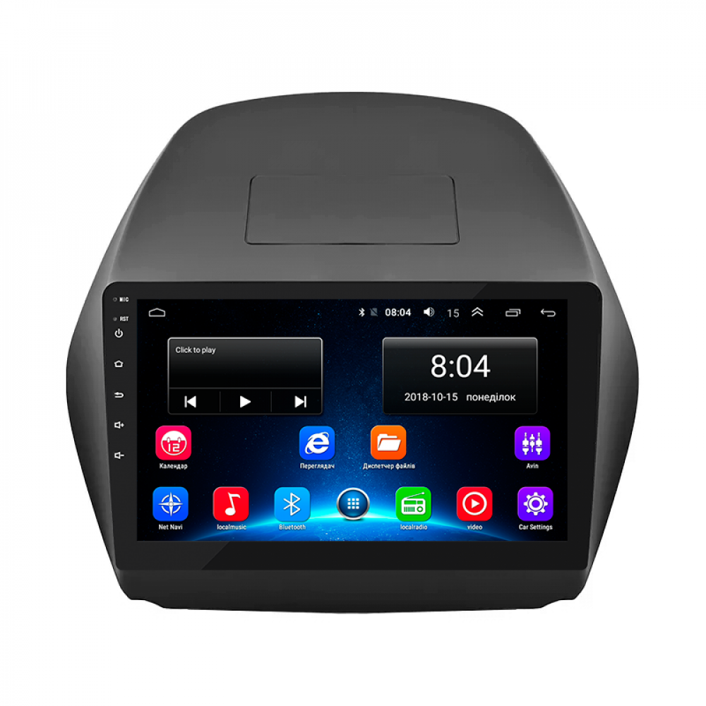 Штатная магнитола Lesko для Hyundai Tucson II 2009-2015 экран 10" 2/32Gb Wi-Fi GPS Base