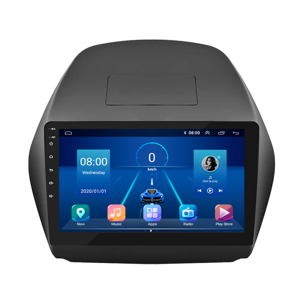 Штатная магнитола Lesko для Hyundai Tucson II 2009-2015 экран 10" 4/64Gb 4G Wi-Fi GPS Top