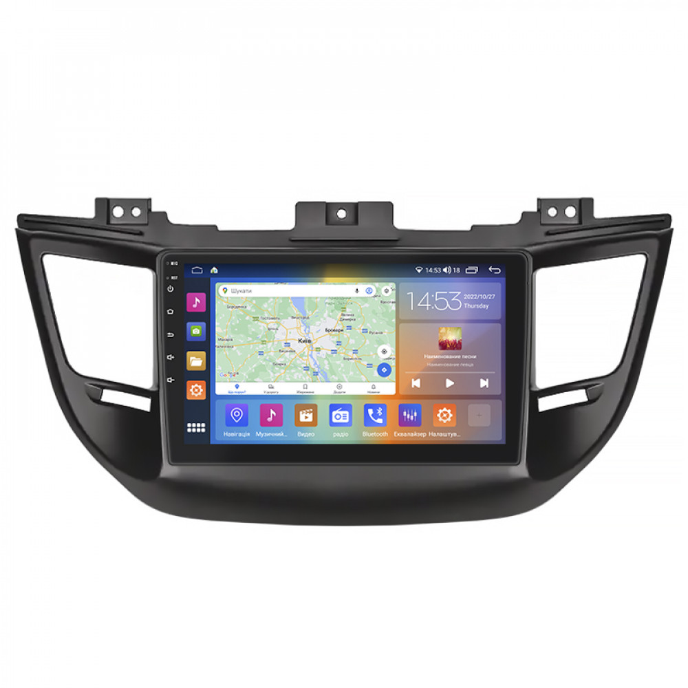 Штатная магнитола Lesko для Hyundai Tucson III 2015-2018 экран 9" 2/32Gb CarPlay 4G Wi-Fi GPS Prime