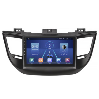 Штатная магнитола Lesko для Hyundai Tucson III 2015-2018 экран 9" 2/32Gb 4G Wi-Fi GPS Top