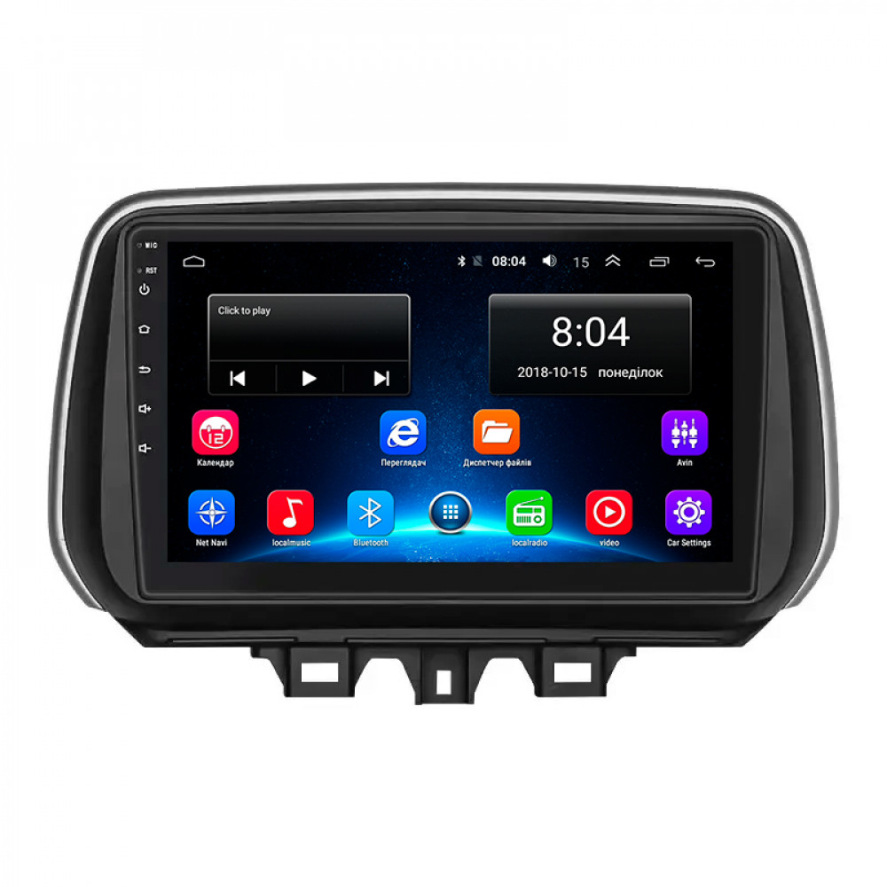 Штатная магнитола Lesko для Hyundai Tucson III Рестайлинг 2018-2021 экран 10" 2/32Gb Wi-Fi GPS Base