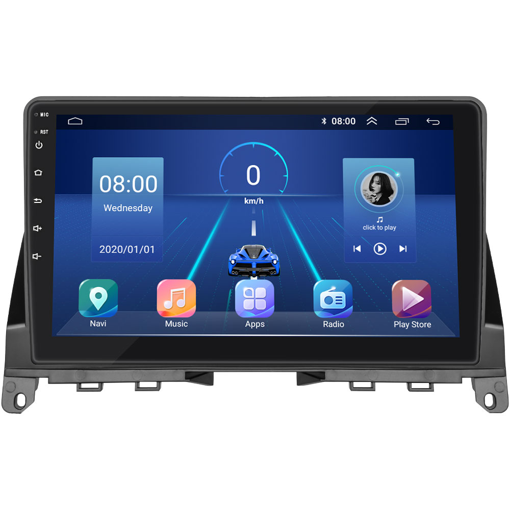 Штатная магнитола Lesko для Mercedes-Benz C-Класс III (W204) 2006-2011 экран 9" 4/64Gb 4G Wi-Fi GPS Top