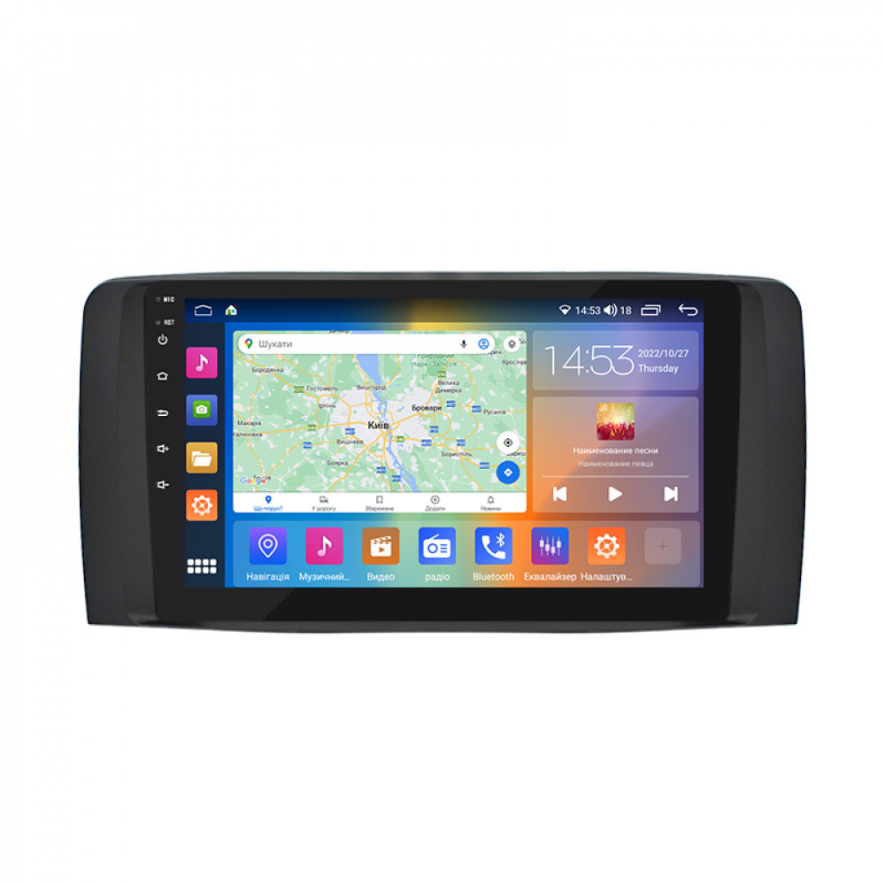 Штатная магнитола Lesko для Mercedes-Benz R-Класс I Рестайлинг 2007-2010 экран 9" 2/32Gb CarPlay 4G Wi-Fi GPS Prime