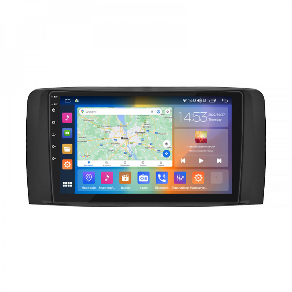 Штатная магнитола Lesko для Mercedes-Benz R-Класс I Рестайлинг 2007-2010 экран 9" 4/64Gb CarPlay 4G Wi-Fi GPS Prime