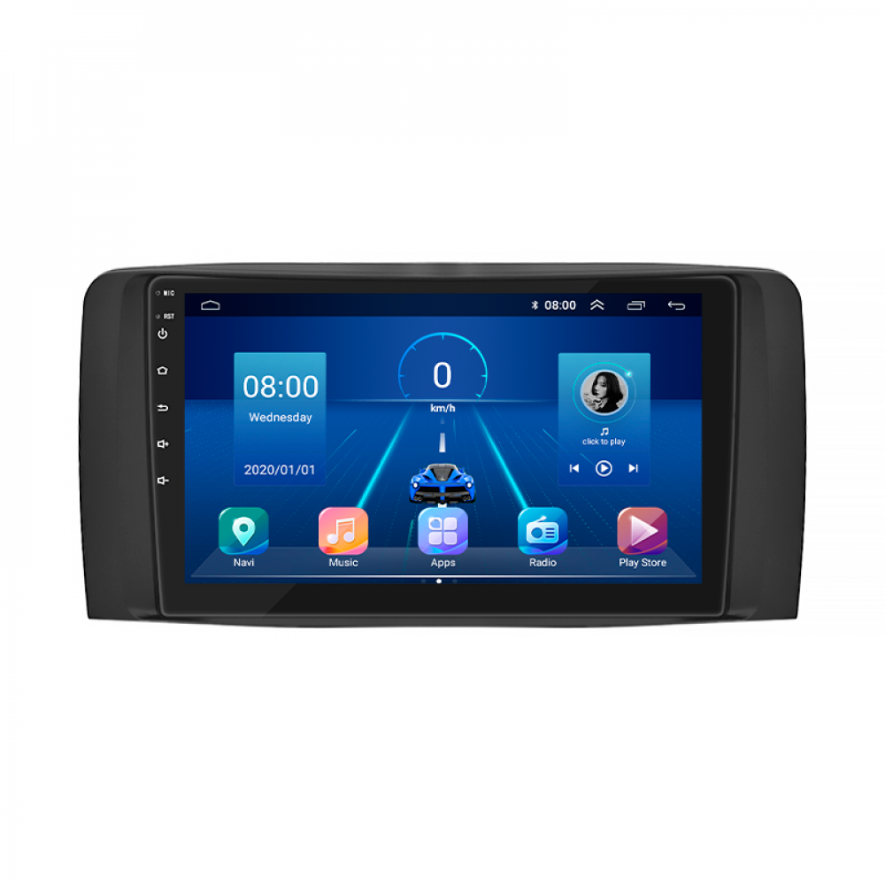 Штатная магнитола Lesko для Mercedes-Benz R-Класс I Рестайлинг 2007-2010 экран 9" 2/32Gb 4G Wi-Fi GPS Top