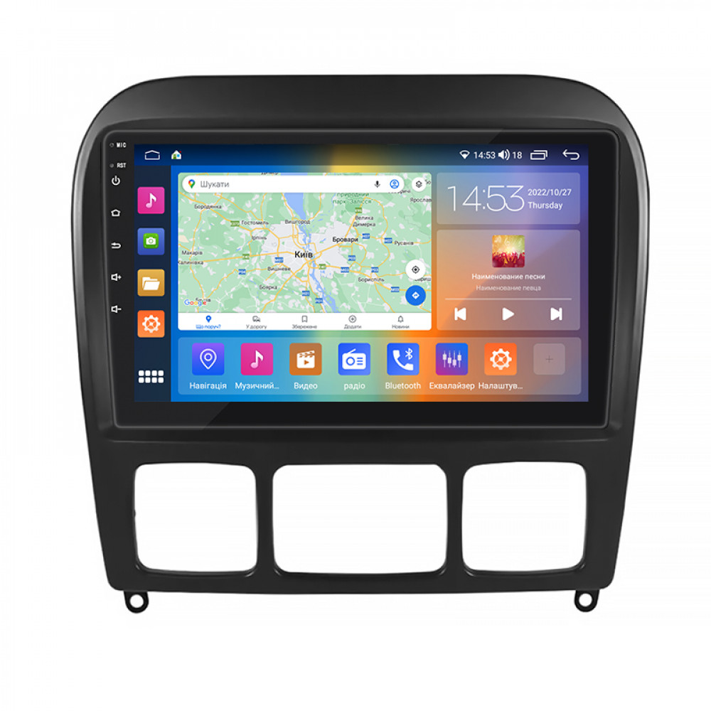 Штатная магнитола Lesko для Mercedes-Benz S-Класс IV (W220) 1998-2005 экран 9" 4/64Gb CarPlay 4G Wi-Fi GPS Prime