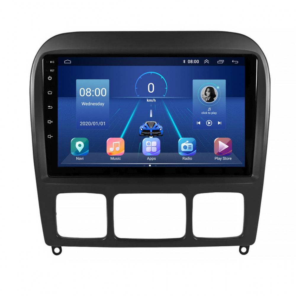 Штатная магнитола Lesko для Mercedes-Benz S-Класс IV (W220) 1998-2005 экран 9" 6/128Gb 4G Wi-Fi GPS Top