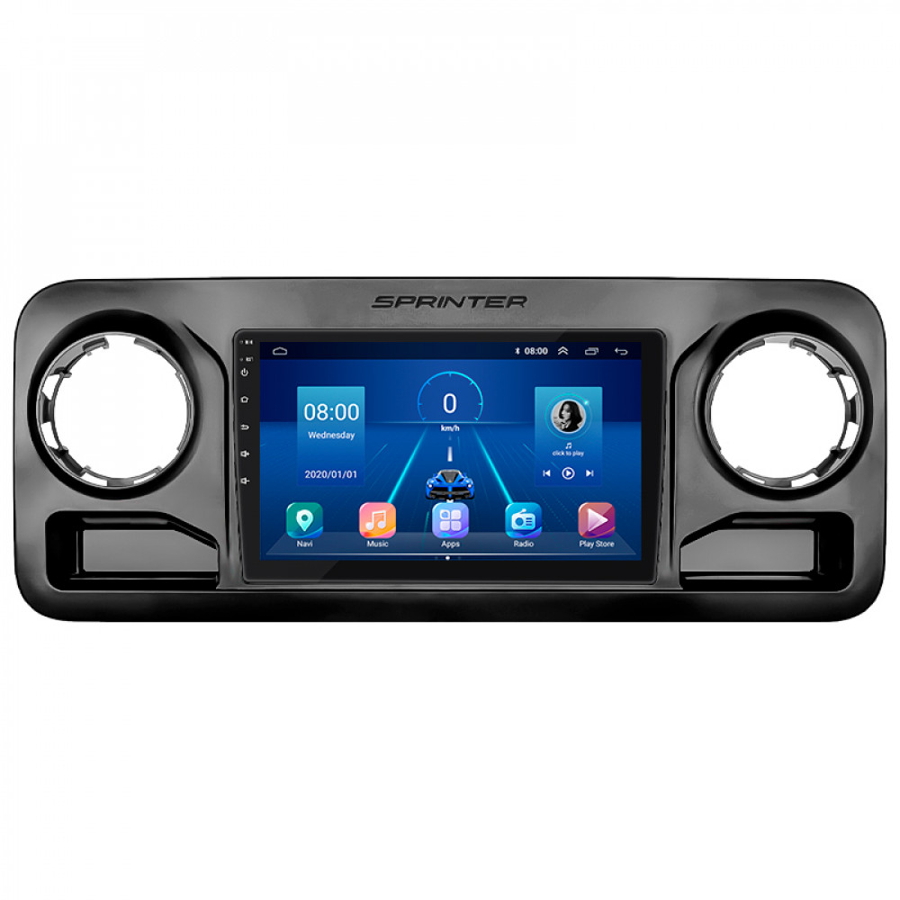 Штатная магнитола Lesko для Mercedes-Benz Sprinter III (W907/910) 2018-н.в. экран 10" 4/64Gb 4G Wi-Fi GPS Top