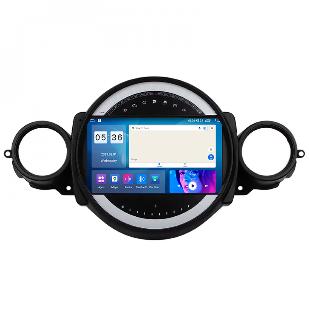 Штатная магнитола Lesko для MINI Cabrio II Рестайлинг 2010-2015 экран 9" 2/32Gb CarPlay 4G Wi-Fi GPS Prime