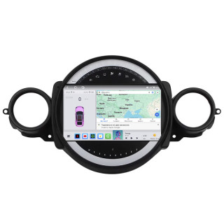 Штатная магнитола Lesko для MINI Cabrio II Рестайлинг 2010-2015 экран 9" 4/64 QLED CarPlay 4G Wi-Fi GPS 360 Prime