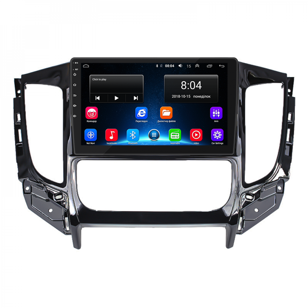 Штатная магнитола Lesko для Mitsubishi L200 V 2015-2019 экран 9" 2/32Gb Wi-Fi GPS Base