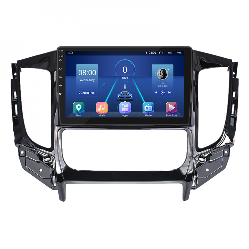 Штатная магнитола Lesko для Mitsubishi L200 V 2015-2019 экран 9" 2/32Gb 4G Wi-Fi GPS Top