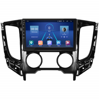 Штатная магнитола Lesko для Mitsubishi L200 V Manual AC 2015-2019 экран 9" 2/32Gb 4G Wi-Fi GPS Top