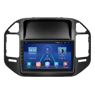 Штатная магнитола Lesko для Mitsubishi Pajero III Рестайлинг 2002-2006 экран 9" 6/128Gb 4G Wi-Fi GPS Top