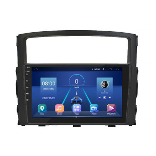 Штатная магнитола Lesko для Mitsubishi Pajero IV 2006-2011 экран 9" 2/32Gb 4G Wi-Fi GPS Top