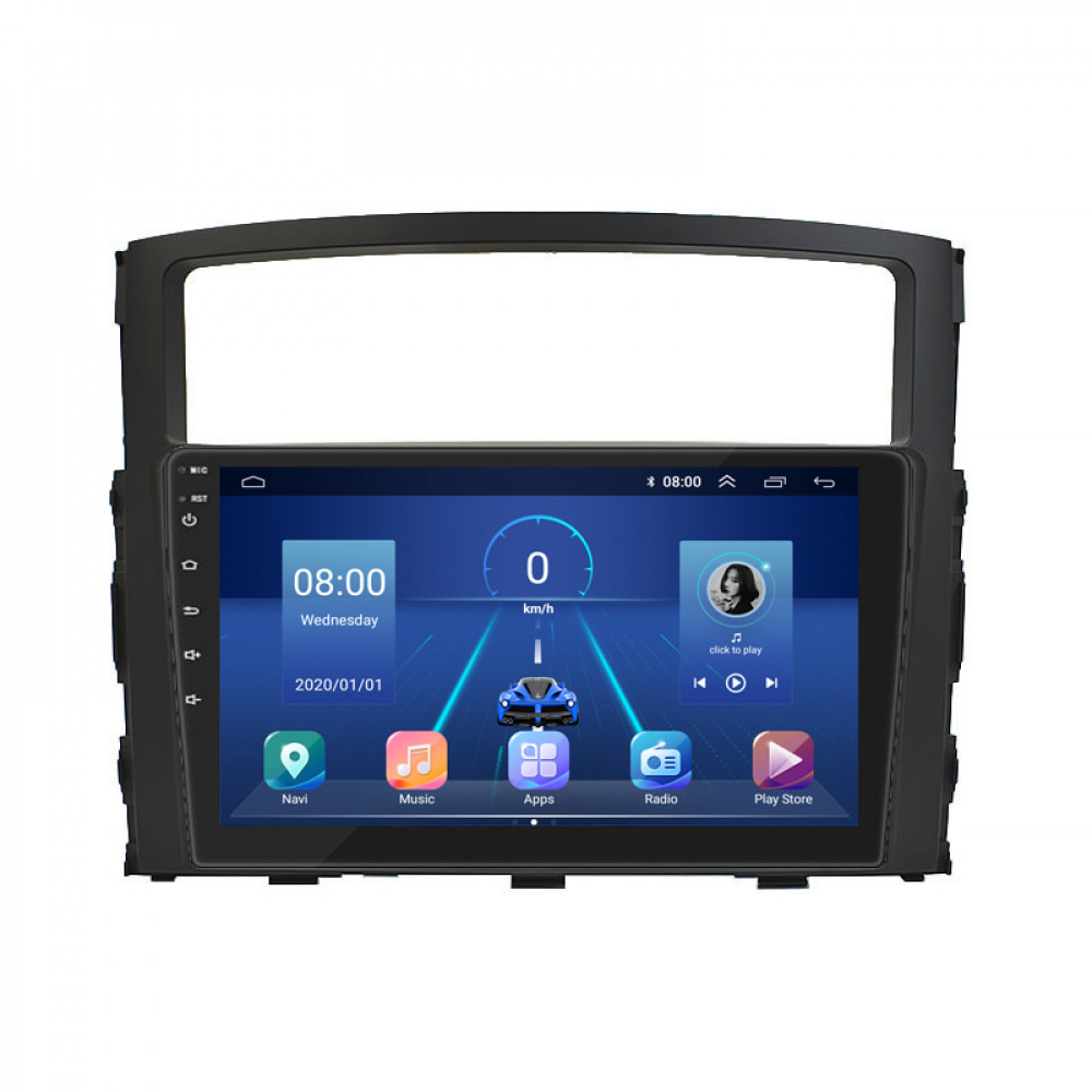 Штатная магнитола Lesko для Mitsubishi Pajero IV 2006-2011 экран 9" 6/128Gb 4G Wi-Fi GPS Top