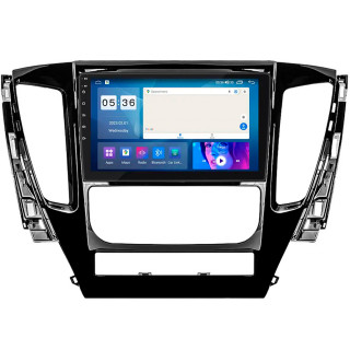 Штатная магнитола Lesko для Mitsubishi Pajero Sport III 2015-2021 экран 9" 4/64Gb CarPlay 4G Wi-Fi GPS Prime