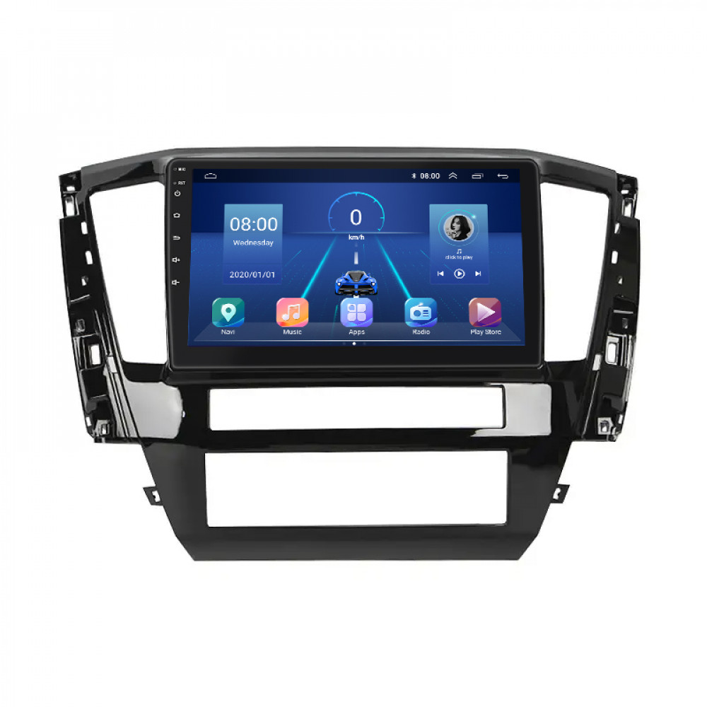 Штатная магнитола Lesko для Mitsubishi Pajero Sport III Рестайлинг 2019-н.в. экран 10" 4/32Gb 4G Wi-Fi GPS Top