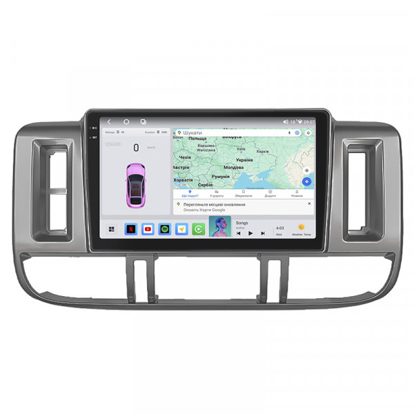 Штатная магнитола Lesko для Nissan X-Trail I 2000-2003 экран 9" 4/64 QLED CarPlay 4G Wi-Fi GPS 360 Prime