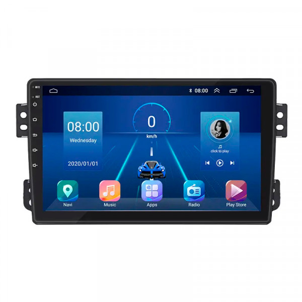 Штатная магнитола Lesko для Opel Agila B 2008-2014 экран 9" 6/128Gb 4G Wi-Fi GPS Top